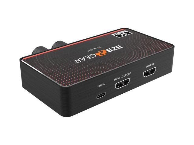BZBGEAR USB-C 4K60 Video Capture Card Box with Scaler/HDMI 2.0 Loop Out/Audio/HDR10 to SDR Conversion Support