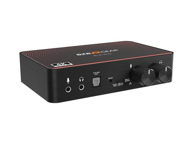BZBGEAR USB-C 4K120 Video Capture Card Box with Scaler/HDMI 2.1 Loop Out/Audio/HDR10 to SDR Conversion Support