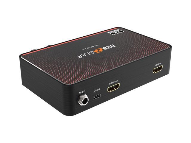 BZBGEAR USB-C 4K120 Video Capture Card Box with Scaler/HDMI 2.1 Loop Out/Audio/HDR10 to SDR Conversion Support