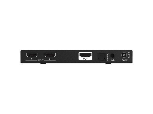 BZBGEAR 2x1 8K UHD HDMI 2.1 Switcher with Audio De-Embedding (8K60/4K120Hz 4:4:4 VRR/FVA/ALLM Support)