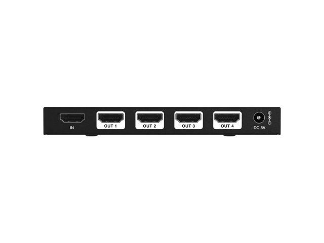 BZBGEAR 1x4 8K UHD HDMI 2.1 Splitter with Auto Downscaling (8K60/4K120 and VRR/ALLM/QMS/QFT/SBTM Support)