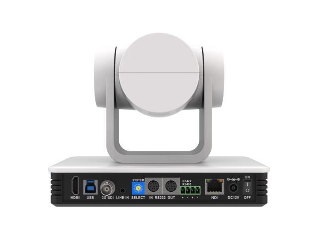 BZBGEAR Universal 1080P FHD PTZ 12X NDI/HDMI/SDI/USB 3.0 RS232/485 Live Streaming Camera (White)