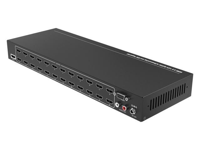 BZBGEAR 1x24 4K UHD HDMI Splitter/Distribution Amplifier with Downscaling and AOC Cable Support