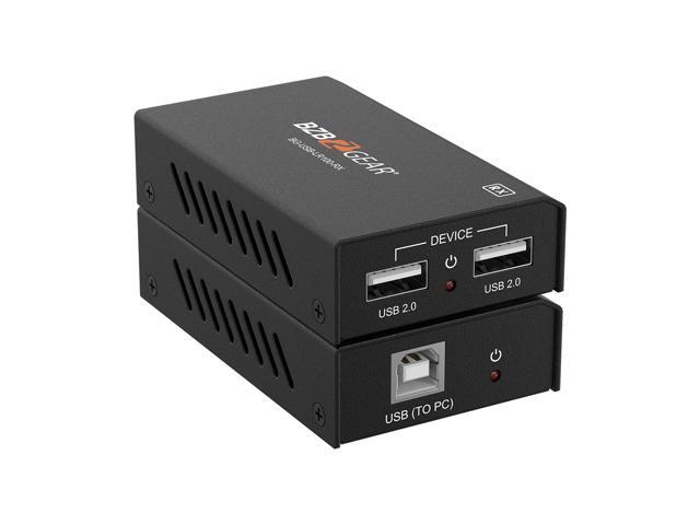 BZBGEAR 2-Port USB 2.0 Extender Over Cat5e/6/7 Cable up to 330ft