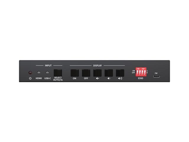BZBGEAR 2-Port 4K UHD KVM Presentation Switcher with HDMI/USB-C Inputs and HDMI Output