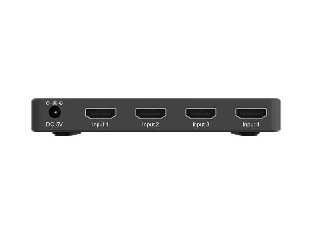 BZBGEAR 4x1 4K UHD Ultra Slim HDMI Switcher with IR Remote Control