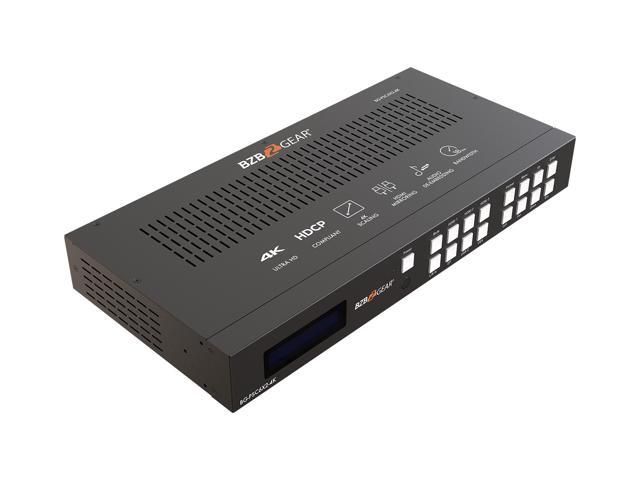BZBGEAR 6x2 4K UHD Conference Room Presentation Switcher Scaler with HDMI/VGA/USB-C/DP & Audio