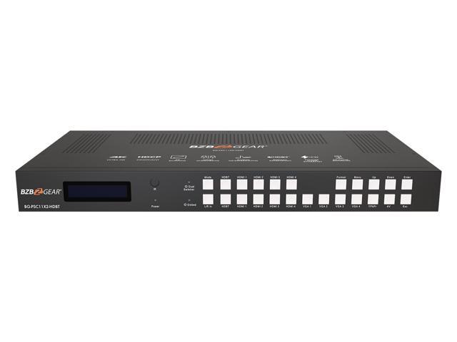 BZBGEAR 11x2 4K UHD Presentation Scaler Switcher with VGA/HDMI/YPbPr/CV/HDBaseT Input and Output
