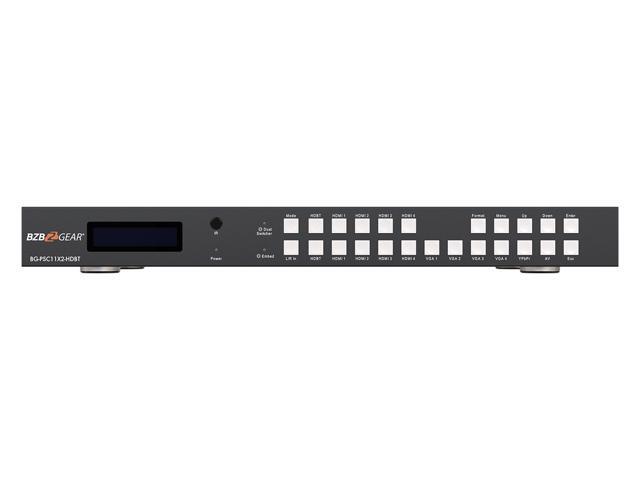 BZBGEAR 11x2 4K UHD Presentation Scaler Switcher with VGA/HDMI/YPbPr/CV/HDBaseT Input and Output