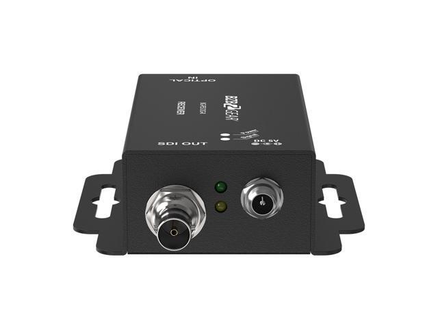 BZBGEAR 4K UHD 12G-SDI Over Fiber Optic Extender (12G/6G/3G/HD/SD-SDI Support)