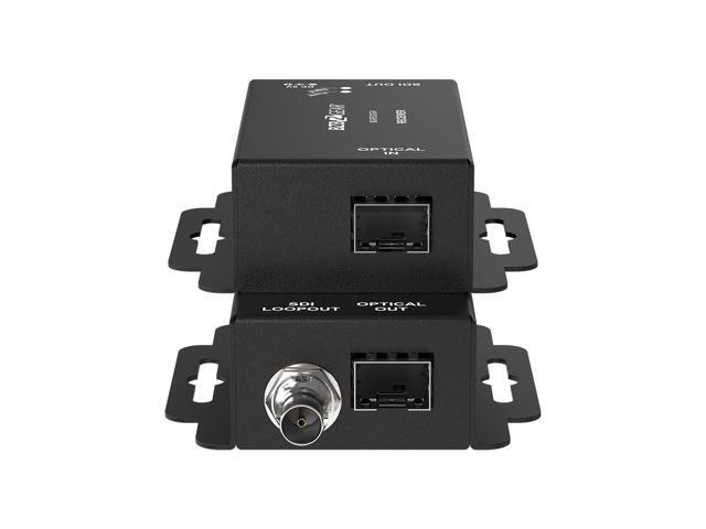 BZBGEAR 4K UHD 12G-SDI Over Fiber Optic Extender (12G/6G/3G/HD/SD-SDI Support)
