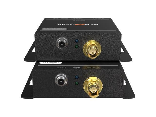 BZBGEAR 4K UHD HDMI Extender Over Single Coax Cable with Bi-directional IR