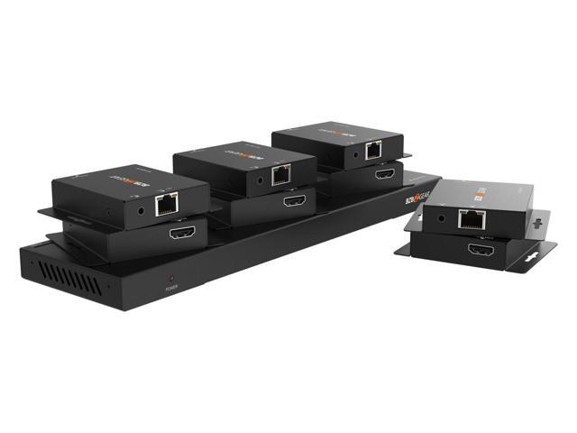 BZBGEAR 1x8 1080P/4K30 HDMI Splitter/Distribution Amplifier Kit with 8 Receivers up to 230ft over Category Cable
