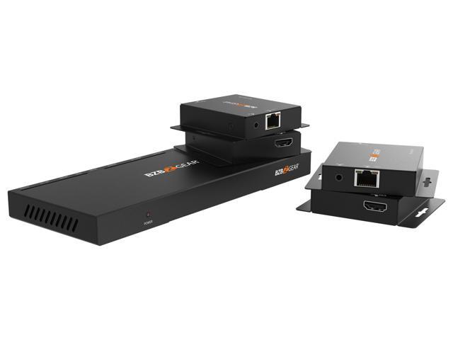 BZBGEAR 1x4 1080P/4K30 HDMI Splitter/Distribution Amplifier Kit with 4 Receivers up to 230ft over Category Cable