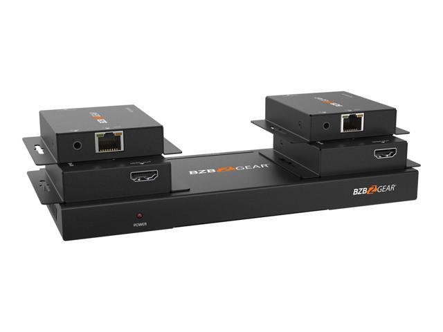 BZBGEAR 1x4 1080P/4K30 HDMI Splitter/Distribution Amplifier Kit with 4 Receivers up to 230ft over Category Cable