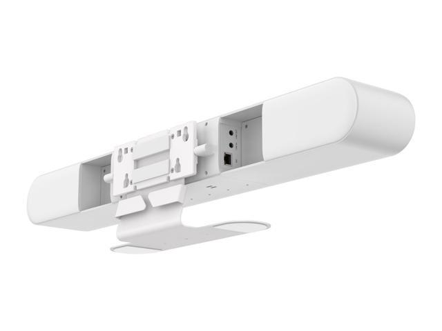BZBGEAR Intelligent 4K UHD All-In-One Auto Tracking Video Bar with HDMI/USB-C and 20W Speakers/6-MEMS Microphones (White)
