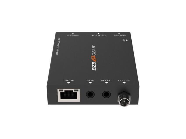 BZBGEAR 4K UHD HDMI Extender Over Cat5e/6 with Bi-directional IR/PoC/ARC and Audio De-embedding up to 230ft