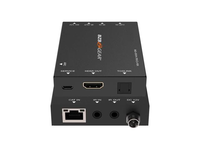 BZBGEAR 4K UHD HDMI Extender Over Cat5e/6 with Bi-directional IR/PoC/ARC and Audio De-embedding up to 230ft