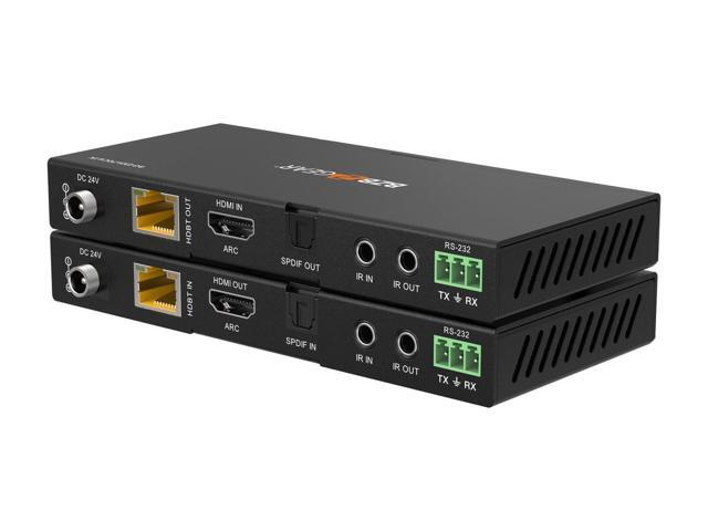 BZBGEAR 4K UHD HDMI HDBaseT Extender with IR/ARC/PoC/RS-232 and Audio Embedding/De-embedding up to 230ft