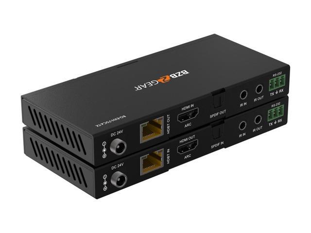 BZBGEAR 4K UHD HDMI HDBaseT Extender with IR/ARC/PoC/RS-232 and Audio Embedding/De-embedding up to 230ft