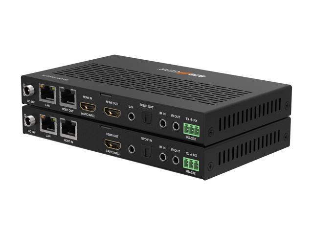 BZBGEAR 4K UHD HDMI/HDBaseT 3.0 Extender with IR/eARC/ARC/PoC/RS-232/Ethernet/USB 2.0 and Audio Embedding/De-embedding up to 330ft