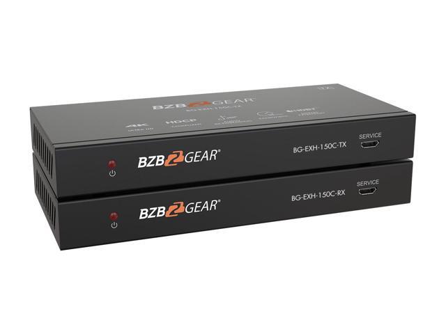 BZBGEAR 4K UHD HDMI HDBaseT Long Range Extender with Bi-directional IR/RS-232/CEC up to 490ft