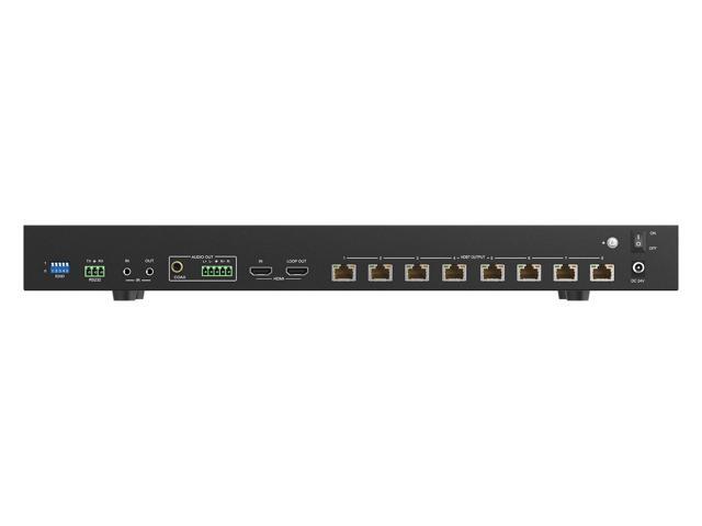 BZBGEAR 1x8 4K UHD HDMI HDBaset Splitter/Distribution Amplifier Kit with 8 Receivers and IR/RS-232/Audio De-embedding up to 390ft Over Category Cable - image 5