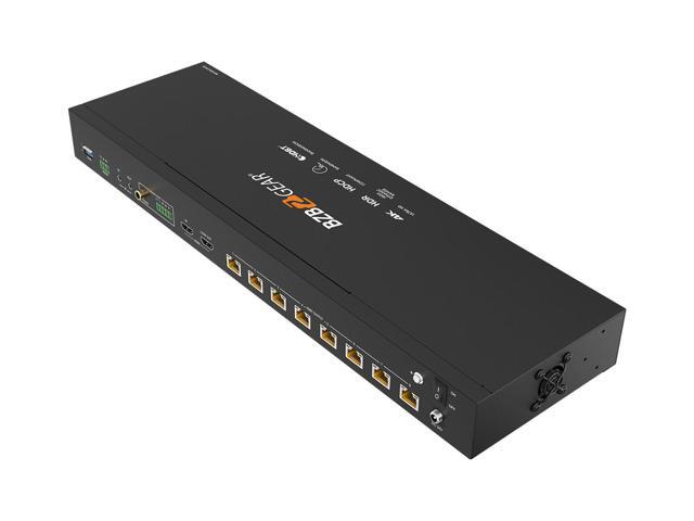 BZBGEAR 1x8 4K UHD HDMI HDBaset Splitter/Distribution Amplifier Kit with 8 Receivers and IR/RS-232/Audio De-embedding up to 390ft Over Category Cable - image 7