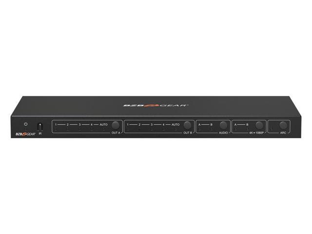 BZBGEAR 4x2 4K UHD HDMI Matrix Switcher with Audio/Downscaling Support