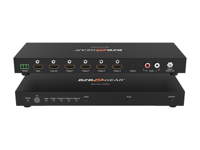 BZBGEAR 2x2 4K UHD HDMI Video Wall controller with Audio De-embedding