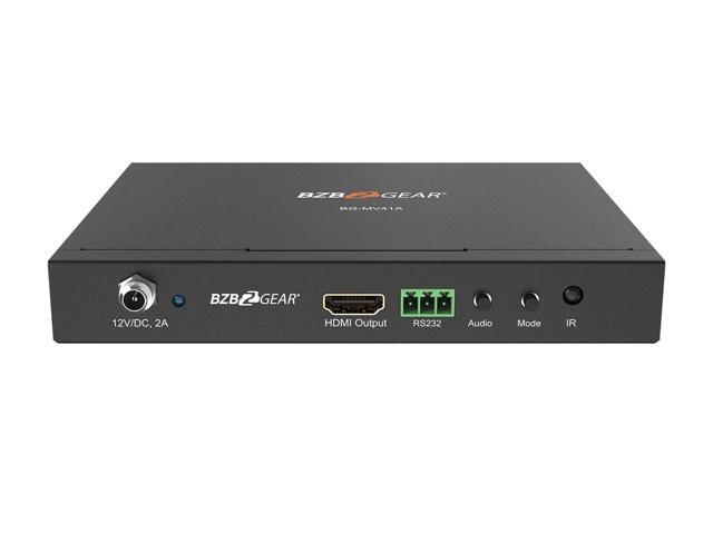BZBGEAR 4x1 1080P FHD HDMI Switcher/Scaler/MultiViewer with IR/RS-232