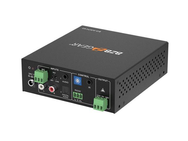 BZBGEAR 2-Channel 40W 70/100V Stereo/Mono Audio Amplifier