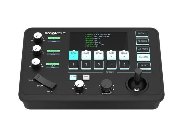 BZBGEAR Universal Compact Serial and IP PTZ Camera Joystick Controller with RS-232/422 Support
