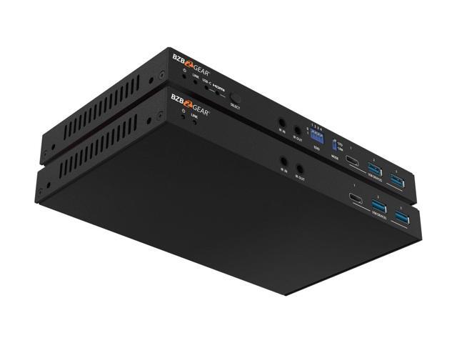 BZBGEAR 4K UHD HDMI/USB-C KVM HDBaseT 3.0 Extender/Switcher with USB 3.0/Ethernet/IR/RS-232/POE