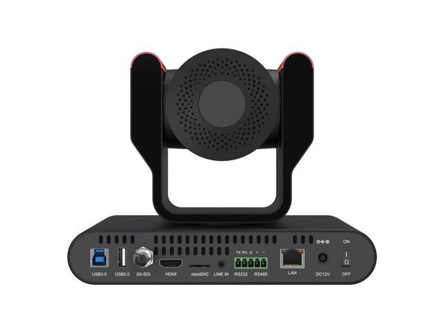 BZBGEAR 12X 1080P FHD Auto Tracking HDMI/3G-SDI/USB 2.0/USB 3.0 Live Streaming PTZ Camera with Tally Lights (Black)