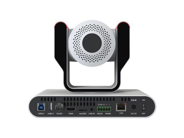 BZBGEAR 12X 1080P FHD Auto Tracking HDMI/3G-SDI/USB 2.0/USB 3.0 Live Streaming PTZ Camera with Tally Lights (White)