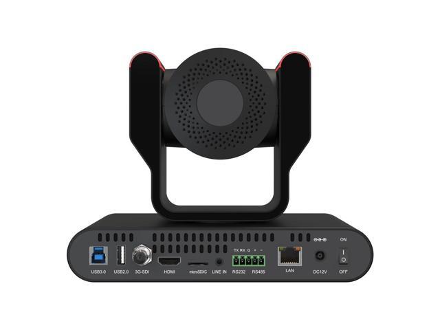 BZBGEAR 12X 1080P FHD Auto Tracking HDMI/3G-SDI/USB 2.0/USB 3.0 Dante AV-H Live Streaming PTZ Camera with Tally Lights (Black)