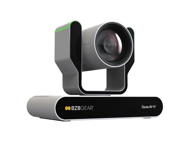 BZBGEAR 12X 1080P FHD Auto Tracking HDMI/3G-SDI/USB 2.0/USB 3.0 Dante AV-H Live Streaming PTZ Camera with Tally Lights (White)