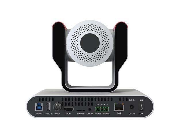 BZBGEAR 12X 1080P FHD Auto Tracking HDMI/3G-SDI/USB 2.0/USB 3.0 Dante AV-H Live Streaming PTZ Camera with Tally Lights (White)