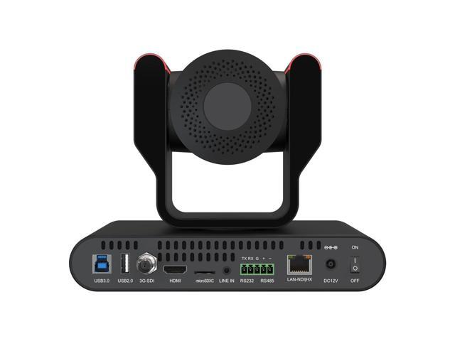 BZBGEAR 12X 1080P FHD Auto Tracking HDMI/3G-SDI/USB 2.0/USB 3.0/NDI HX Live Streaming PTZ Camera with Tally Lights (Black)