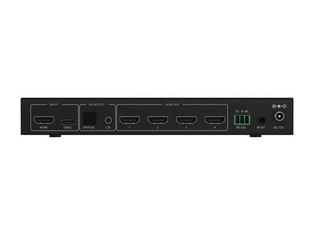 BZBGEAR 2x2 4K UHD HDMI/USB-C Switcher and Video Wall Controller with Audio De-embedding