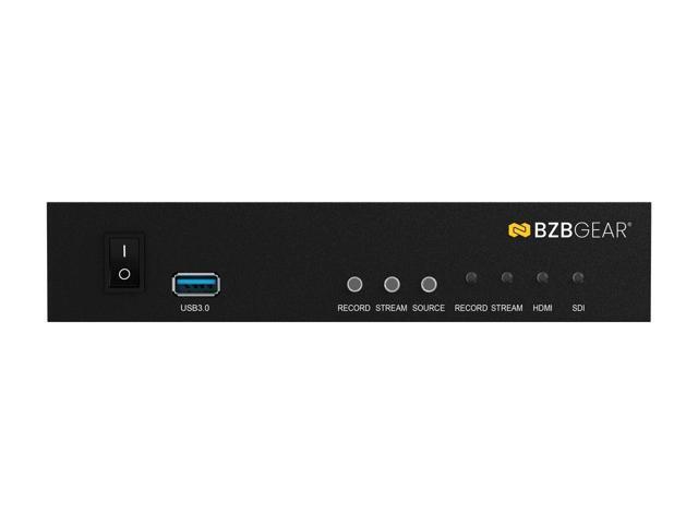BZBGEAR 1 Channel SDI/HDMI Encoder/Decoder/Recorder with Audio/USB 3.0 for Storage plus NDI Support