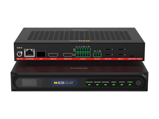 BZBGEAR 4K UHD HDMI 2.0 Over IP Multicast Transceiver with Seamless Matrix Switching/Video Wall/MultiView/KVM/USB 2.0/POE Support