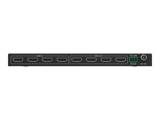 BZBGEAR 4x4 4K UHD HDMI Seamless Matrix Switcher and Video Wall Processor with Scaler/IR/Audio/RS-232