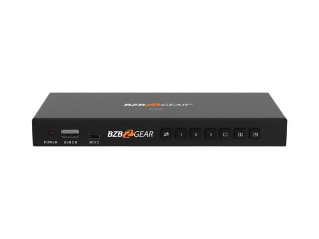 BZBGEAR 3-Port 4K UHD USB/HDMI Camera Video Selector and Mixer