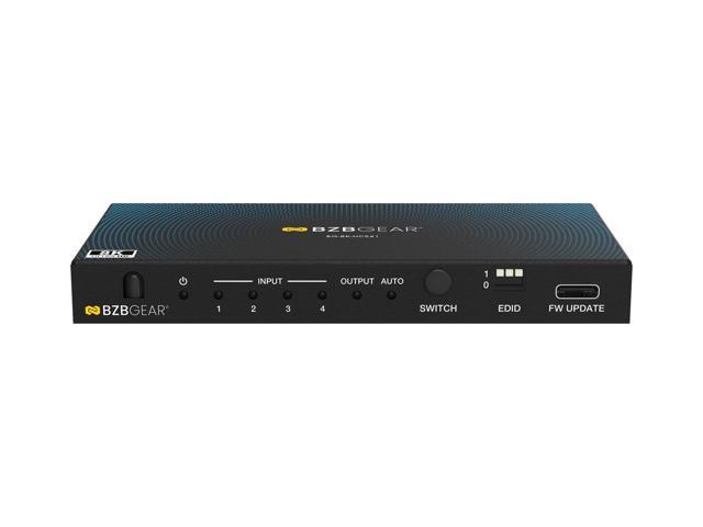 BZBGEAR 4x1 8K UHD HDMI/USB-C 2.1 Switcher (8K60/4K120Hz 4:4:4 VRR/ALLM/QMS/QFT/SBTM Support)