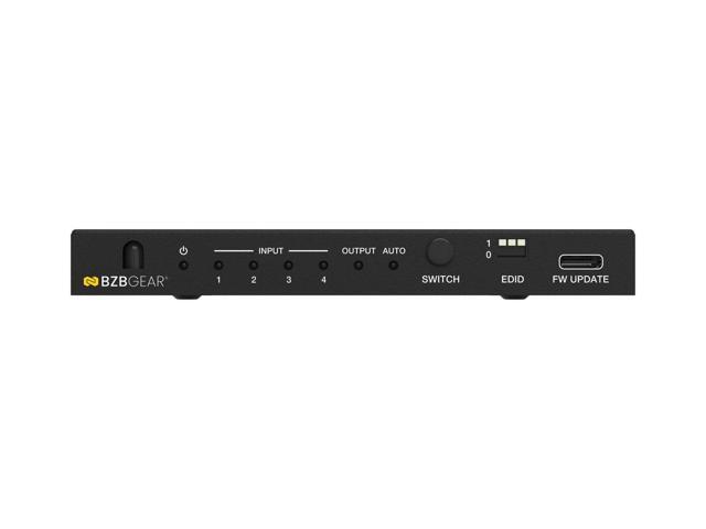 BZBGEAR 4x1 8K UHD HDMI/USB-C 2.1 Switcher (8K60/4K120Hz 4:4:4 VRR/ALLM/QMS/QFT/SBTM Support)