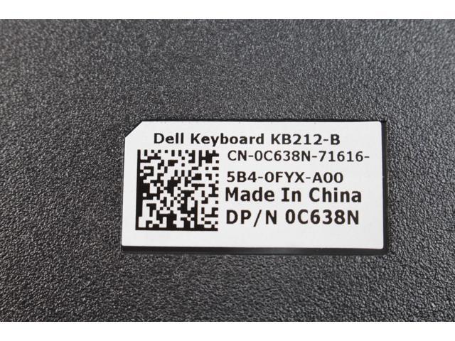 New Dell Black USB Keyboard DJ458 194XT 05P02F 3HWF0 1HF2Y 4G481 DJ454 KB212-B C638N 0C638N CN-0C638N