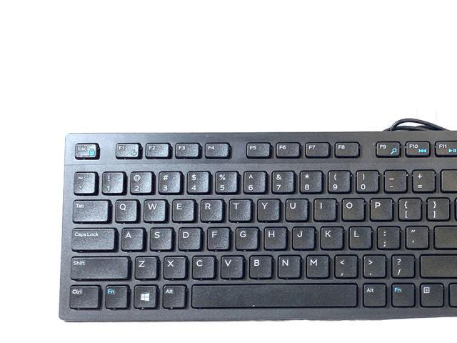 Dell KB216-BK-US Multimedia Desktop Slim English Wired USB Keyboard QWERTY 104-Keys (Standard) Black Multimedia Integration Enhanced Function Quiet...
