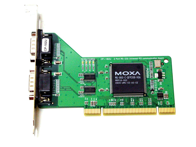 New Moxa CP-102U 2-Port RS-232 Smart Universal PCI Serial board UP158